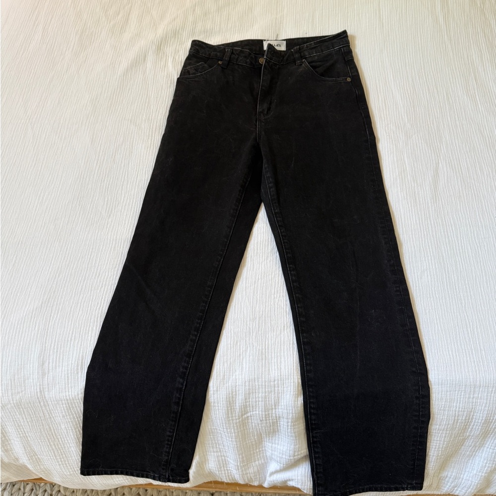 ROLLA'S High-Rise Straight Black Jeans